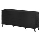 Komoda z drzwiami czarna mat 155 cm Ikon