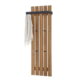 Wieszak ścienny z półką dąb / czarny 120 cm Soline