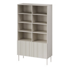 Regał do salonu beżowy mat 100 x 40 x 175 cm Milo