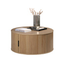 Stolik kawowy okrągły dąb mat 80 cm Loftis