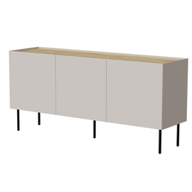 Komoda z drzwiami beżowa / dąb mat 150 cm Olmo