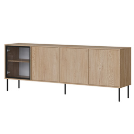 Komoda z drzwiami dąb cremona mat 200 cm Linoa