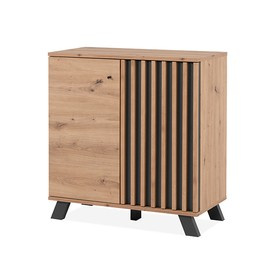 Komoda z drzwiami dąb artisan / antracyt mat 80 cm Medan