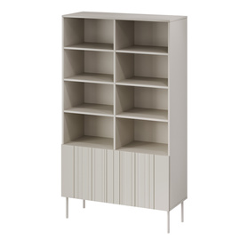 Regał do salonu beżowy mat 100 x 40 x 175 cm Milo