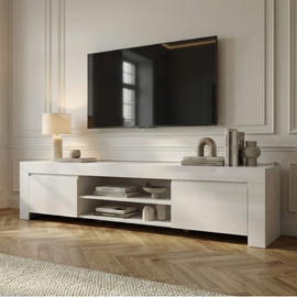 Szafka RTV biała połysk 190 cm Amaretto