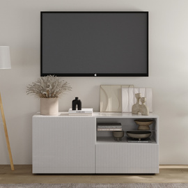 Szafka RTV biała połysk 122 cm Corda