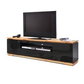 Szafka RTV Luminos czarny wysoki połysk 