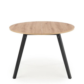 Stół rozkładany dąb artisan / czarny mat 102 - 142 x 102 cm Ruben