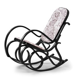 Fotel bujany na płozie wenge / wielokolorowy Max 2