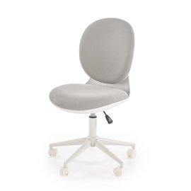 Fotel obrotowy młodzieżowy tapicerowany szary / biały Orion 2