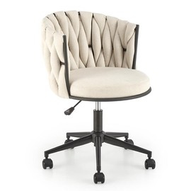 Fotel biurowy tapicerowany beżowy Talon