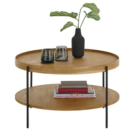 Stolik kawowy okrągły dąb mat 80 cm Bona