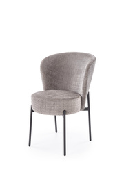 Krzesło do jadalni tapicerowane szare / czarne K590