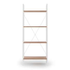 Regał na książki biały / dąb sonoma mat 60 x 32 x 148 cm Narvik