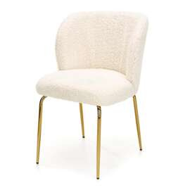 Krzesło do jadalni tapicerowane kremowe K474