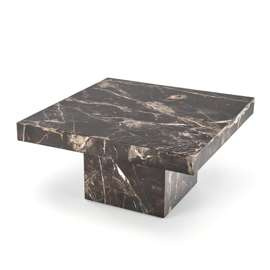 Stolik kawowy kwadratowy czarny marmur mat 80 x 80 cm Monolit