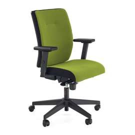 Fotel pracowniczy Pop zielony, czarny z regulacją wysokości