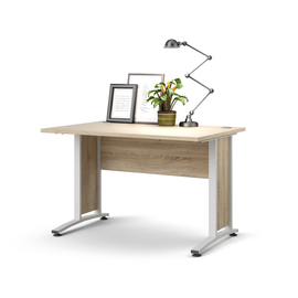 Biurko proste dąb sonoma / białe mat 120 cm Prima