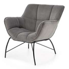 Fotel wypoczynkowy velvet szary Belton