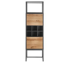 Szafka wysoka antracyt / dąb mat 50 cm Caro