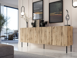 Komoda z drzwiami dąb wotan mat 190 cm Fiori