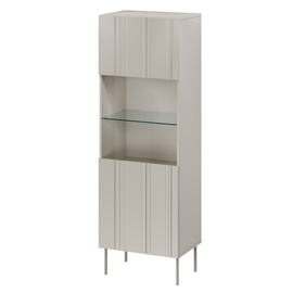 Witryna jednodrzwiowa beżowa mat 60 x 180 cm Milo