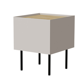 Komplet szafek nocnych beżowy / dąb mat 40 cm Olmo