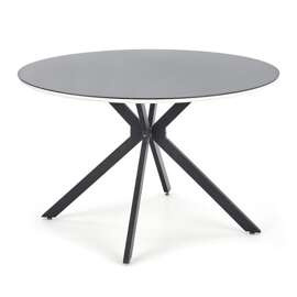 Stół okrągły szklany czarny mat 120 cm Avelar