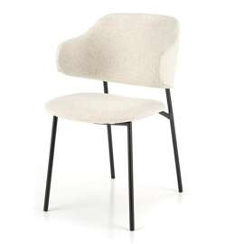 Krzesło do jadalni tapicerowane kremowe K497