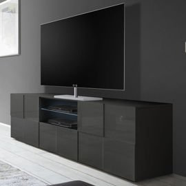 Szafka RTV antracyt połysk 181 cm Solo