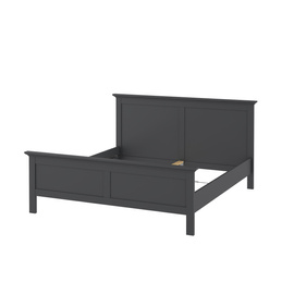 Łóżko dwuosobowe szare 160x200 cm Paris