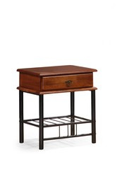 Szafka nocna czereśnia antyczna / czarna 37 cm Fiona