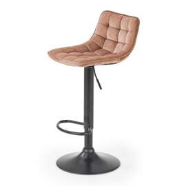 Hoker z oparciem tapicerowany beżowy / czarny H95