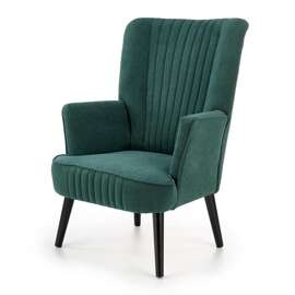 Fotel wypoczynkowy tapicerowany zielony Delgado