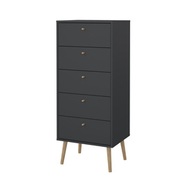 Komoda z szufladami szara mat 50 cm Bodo