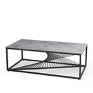Stolik kawowy loftowy szary / marmur mat 120 x 60 cm Infinity 2