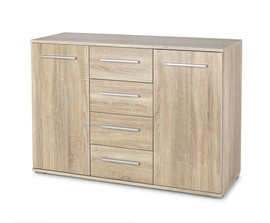 Komoda z szufladami i drzwiami dąb sonoma mat 40 cm Lima