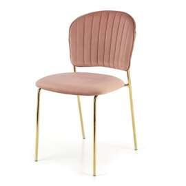 Krzesło do jadalni tapicerowane różowe K499