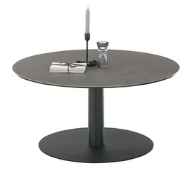 Stolik kawowy okrągły antracyt / czarny mat 80 cm Marlon