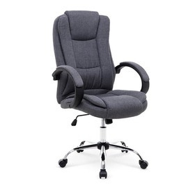 Fotel gabinetowy tapicerowany szary Relax 2