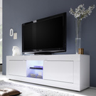 Szafka RTV biała połysk 181 cm Basic