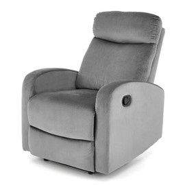 Fotel rozkładany z funkcją kołyski velvet szary Wonder