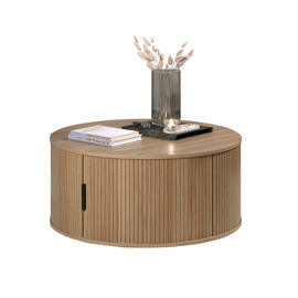 Stolik kawowy okrągły dąb mat 80 cm Loftis