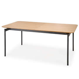 Stół rozkładany Clever 170-250x100 cm, dąb naturalny, czarny w stylu vintage