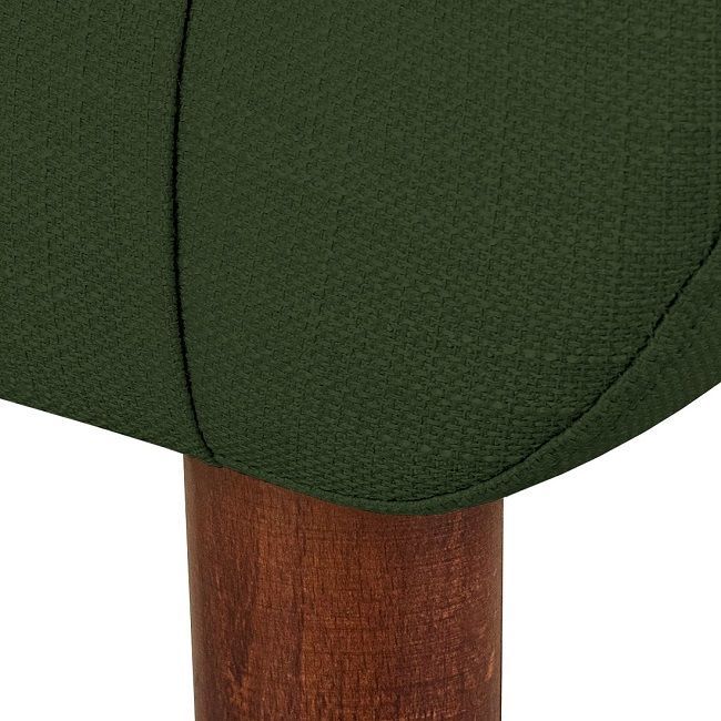 Fotel tapicerowany Tana ciemny zielony, nóżki ciemny brąz