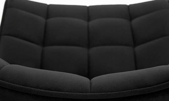 Krzesło tapicerowane K332 czarne, nóżki czarne