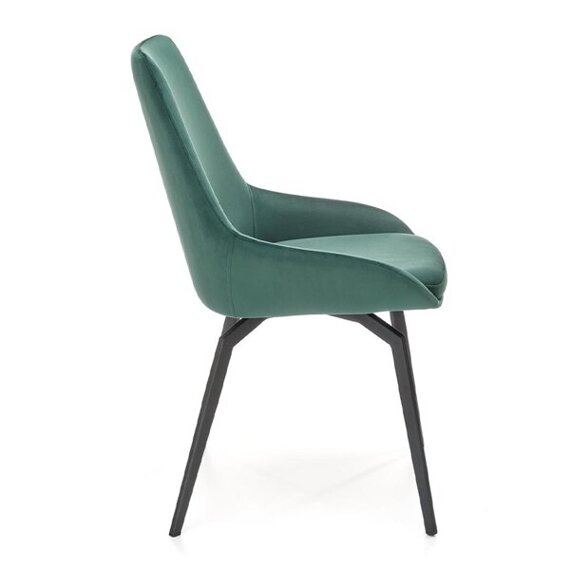 Krzesło tapicerowane K479, tkanina velvet, ciemny zielony