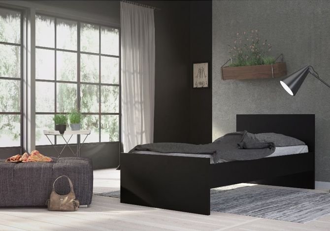 Łóżko Naia 90x190 cm czarny mat