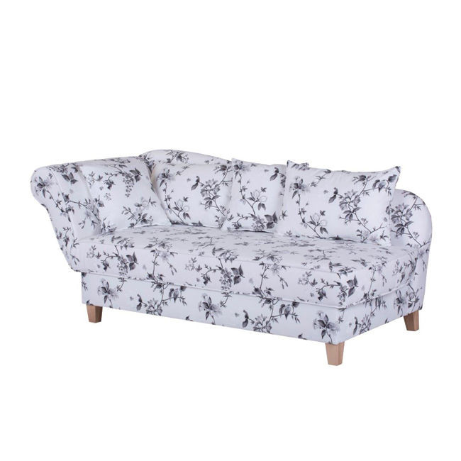Sofa z funkcją spania Ennis, 193 x 91 x 82 cm, kremowa w szare kwiaty