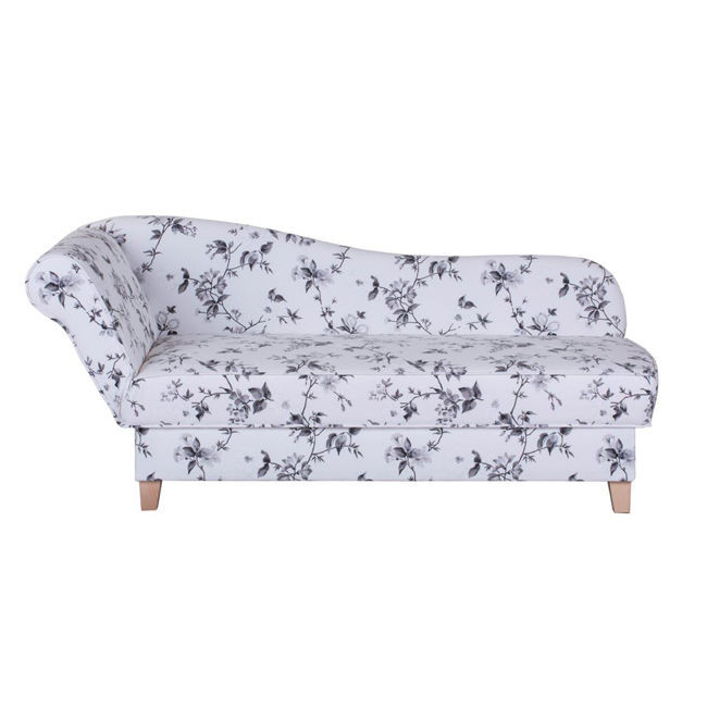 Sofa z funkcją spania Ennis, 193 x 91 x 82 cm, kremowa w szare kwiaty